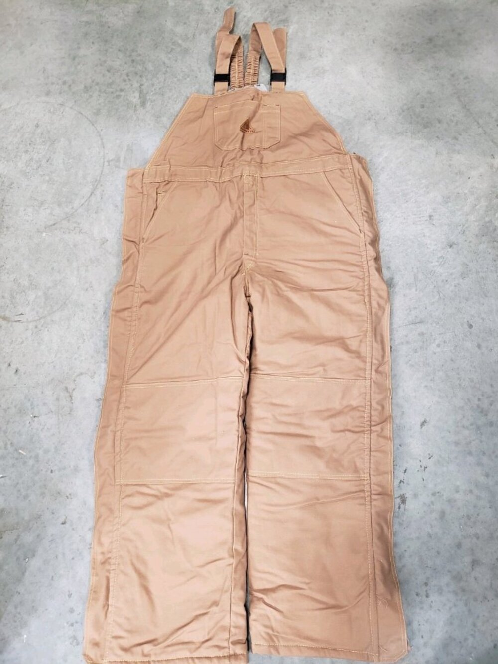 Bulwark Mens EXCEL FR Insulated Bib Overalls Large Regular Brown Workwear